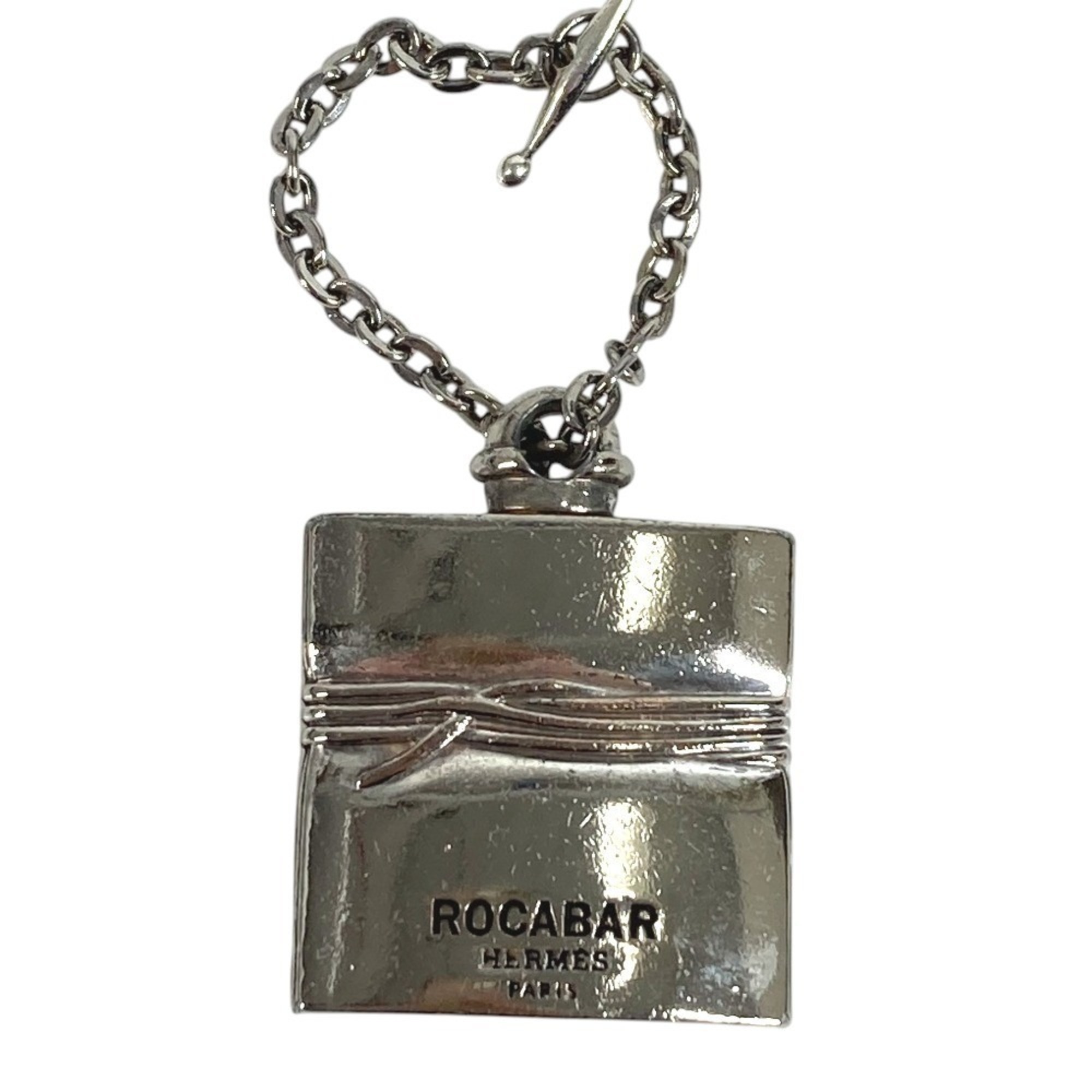 Hermes Rocabar Accessory Bag Charm Chain Keychain Metal Men's Women's Silver